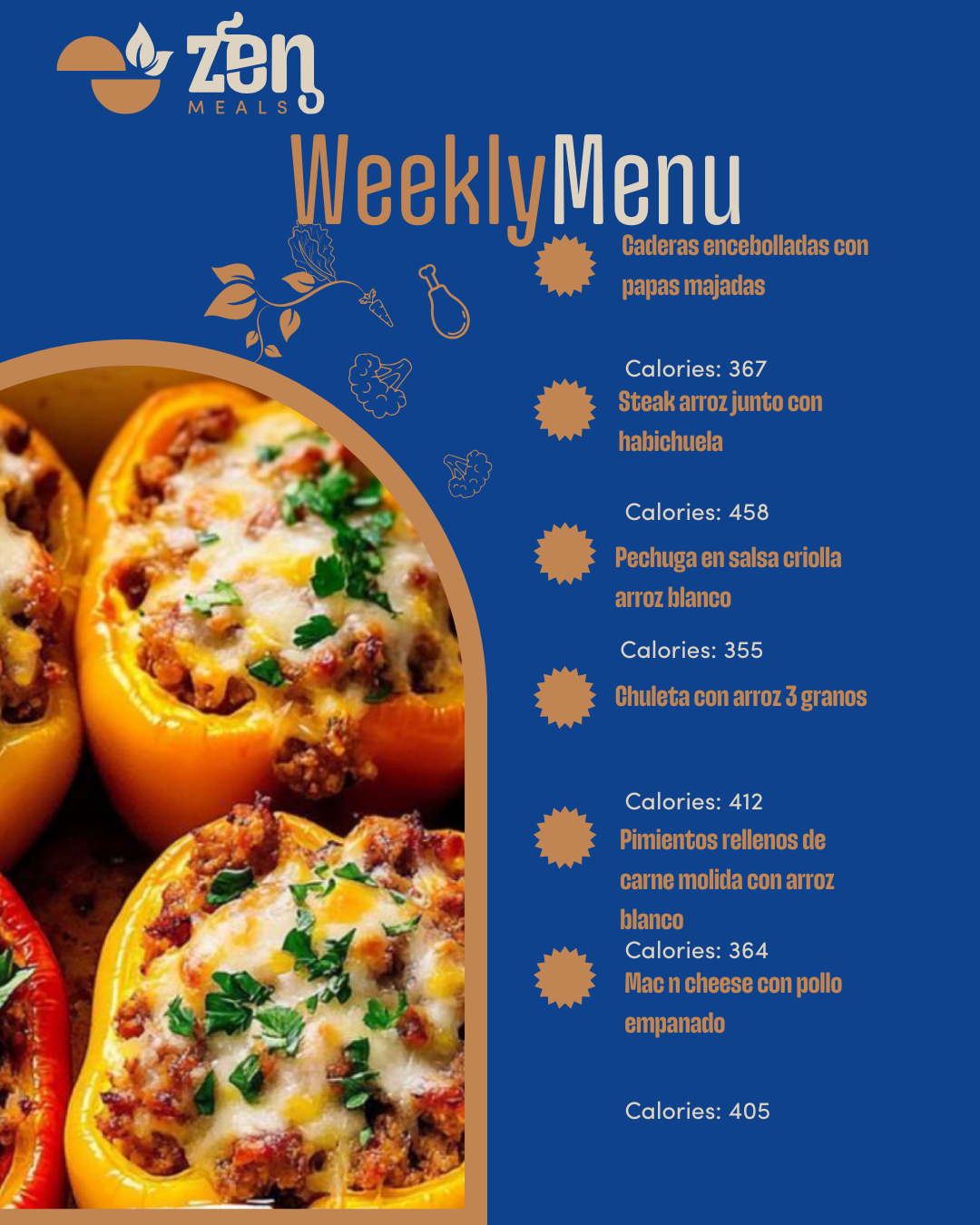 Weekly Menu Meal Prep(Menú Criollo)